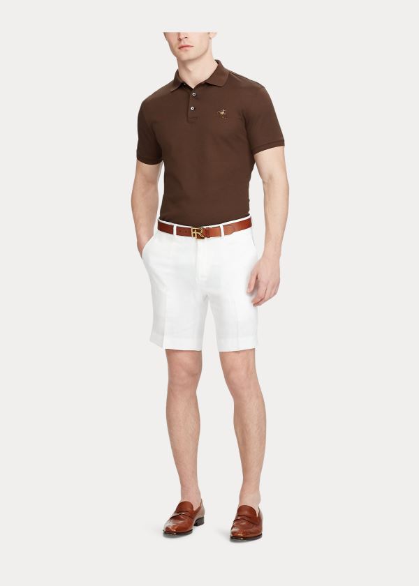 Ralph Lauren Straight Fit Linen Shorts Herre Danmark (LKOCV7453)